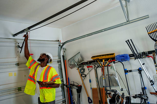 Professional Garage Door Installation technician working in Grand Forks AFB, ND